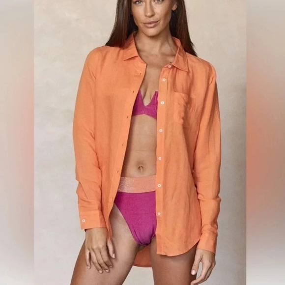 Monday swimwear -MONACO LINEN SHIRT - sunkissed - Picture 3 of 7